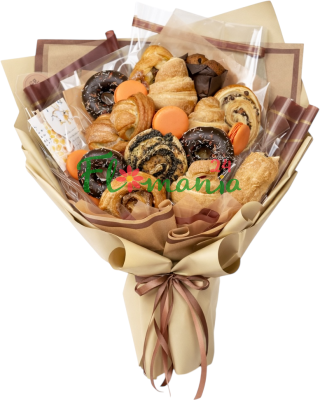 Букет с пончиками и круассанами «Пончик&amp;Co.»